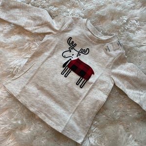 First Impressions Sz 18 month long sleeve tee. Bone heather. NWT